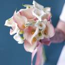 Букет невесты из калл Нежный перламутр - подарочное оформление - миниатюра