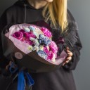 Букет Черный Лебедь - с добавлением зелени - миниатюра 