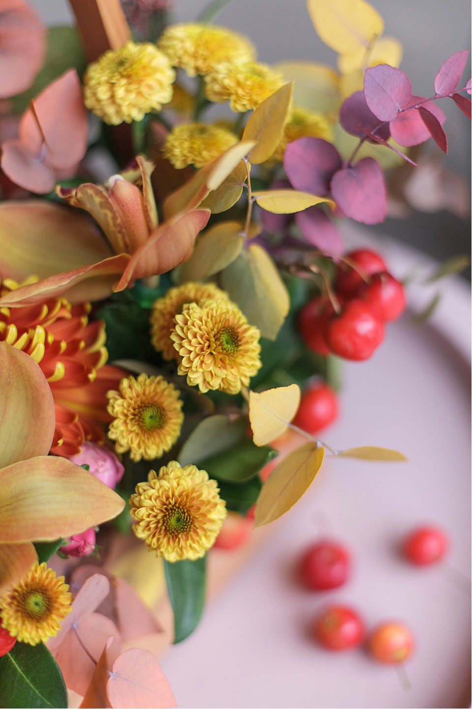 Композиция Осенний Натюрморт - с добавлением зелени