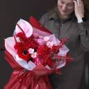 Букет с анемонами Страсть - миниатюра