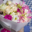 Букет Гавайское настроение - с добавлением зелени - миниатюра 