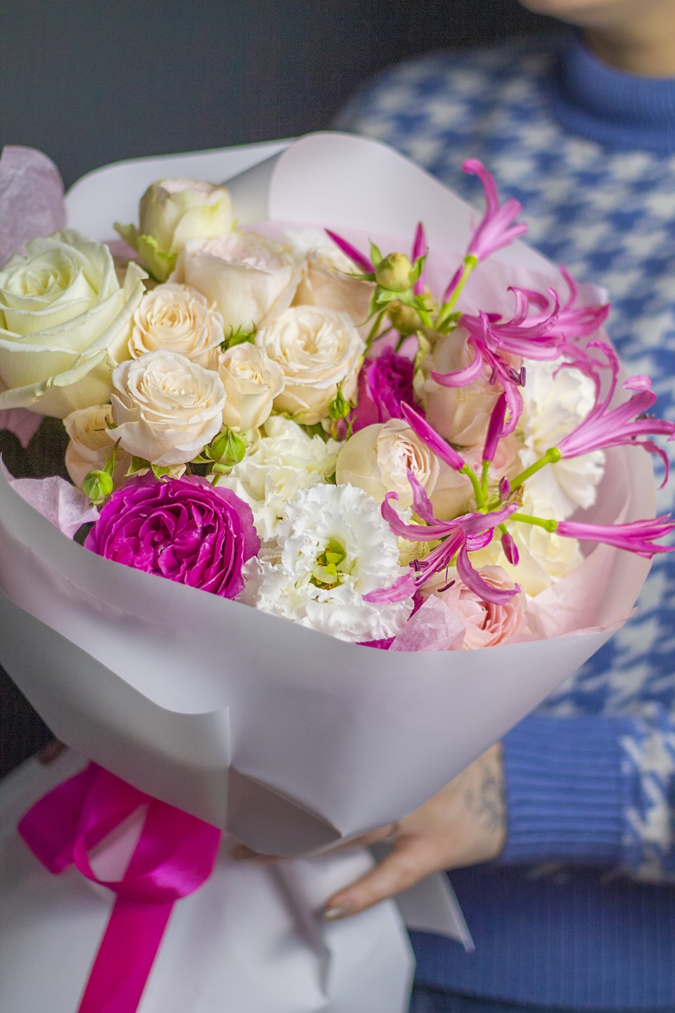 Букет Гавайское настроение - с добавлением зелени