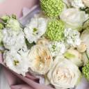 Букет Безмятежность - с добавлением зелени - миниатюра 