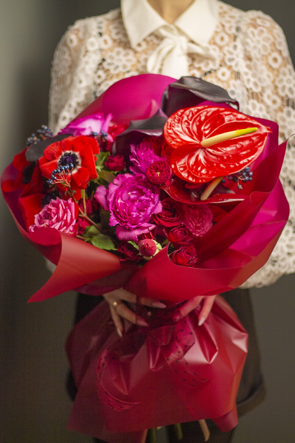 Букет Красивая Любовь - подарочное оформление