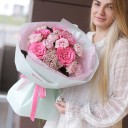 Букет Эшли - с добавлением зелени - миниатюра 