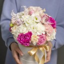 Композиция Малиновый Гипюр - с добавлением зелени - миниатюра 