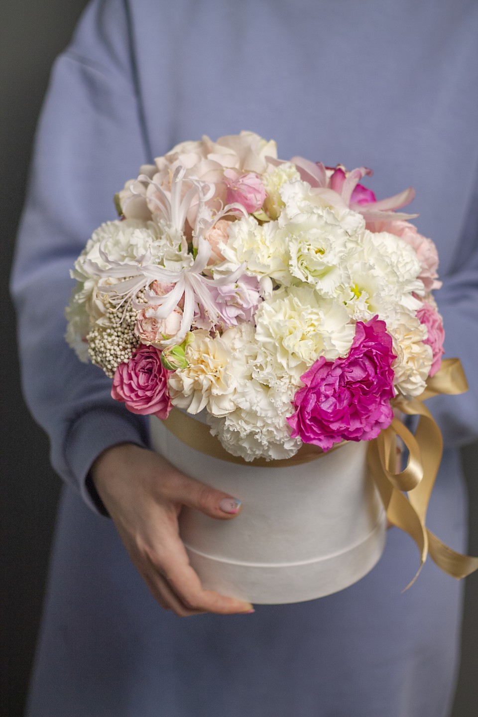 Композиция Малиновый Гипюр - подарочное оформление