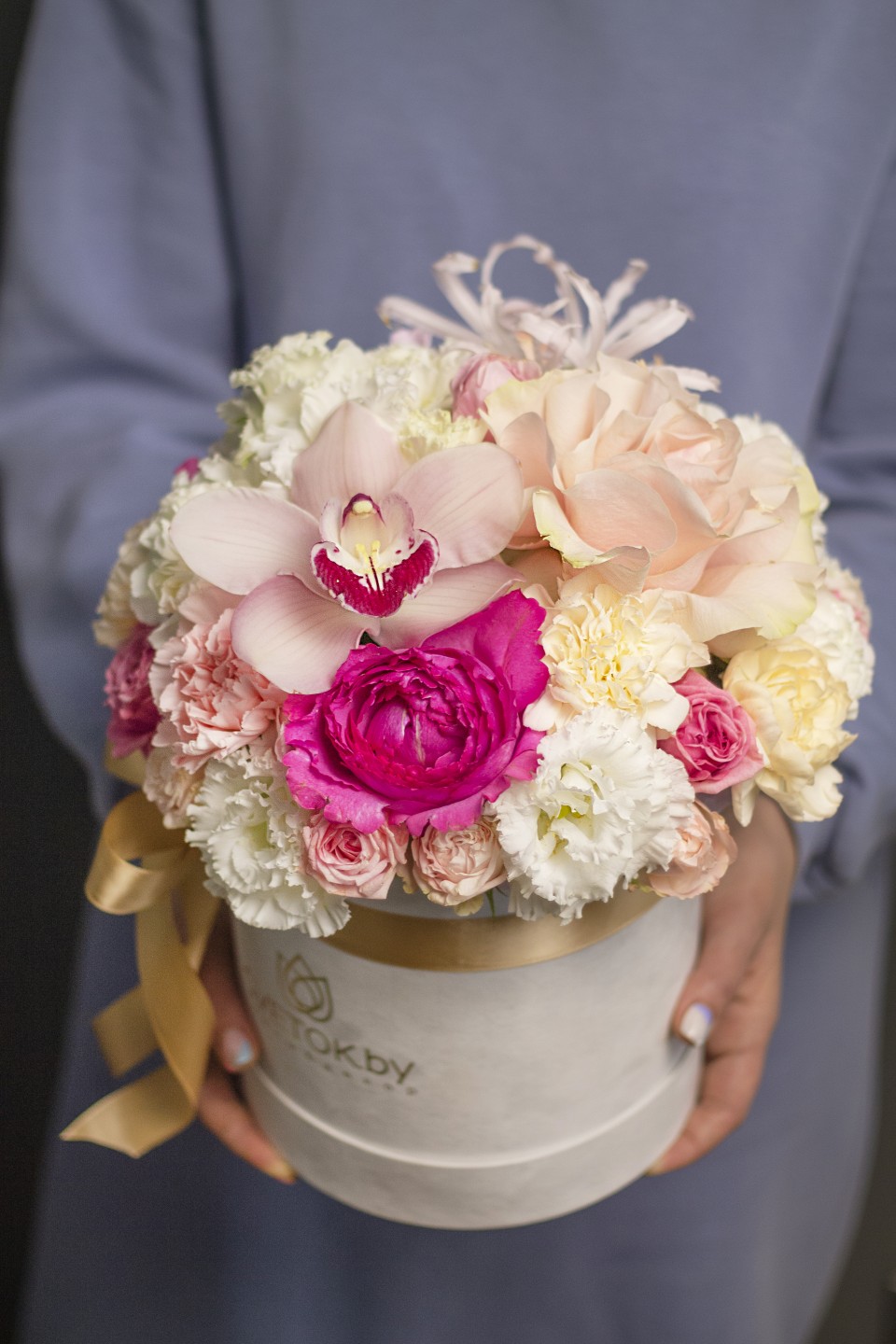 Композиция Малиновый Гипюр - с доставкой по Минску