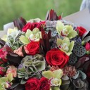 Букет мужской Мартель - с добавлением зелени - миниатюра 