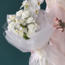 Букет Крылья Ангела - с добавлением зелени - миниатюра 