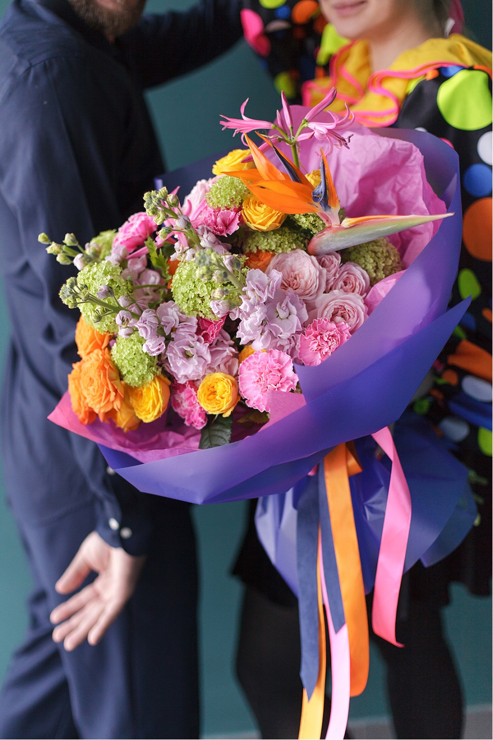 Букет Самба - с добавлением зелени