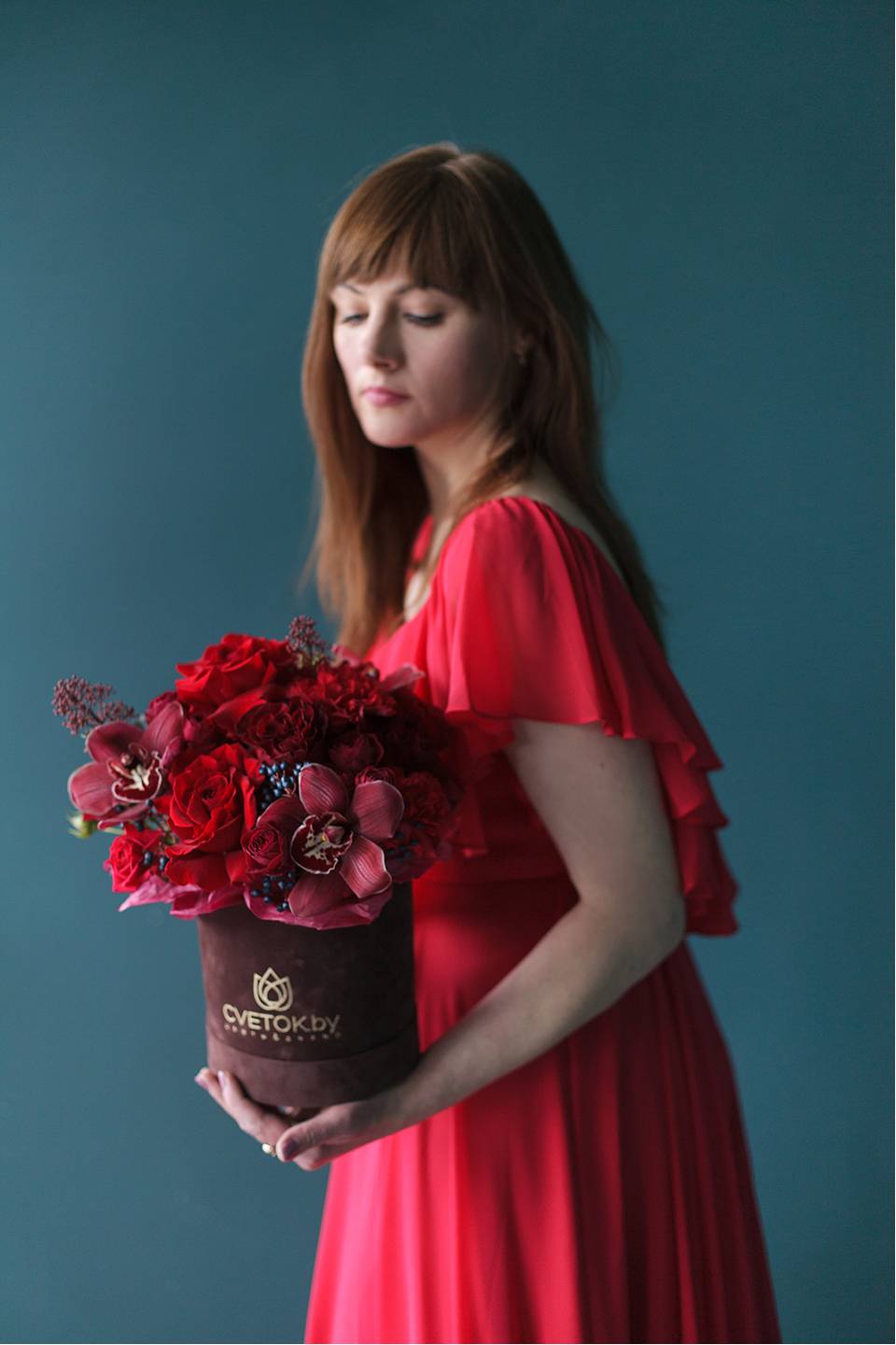 Композиция Страстный Танго - с добавлением зелени