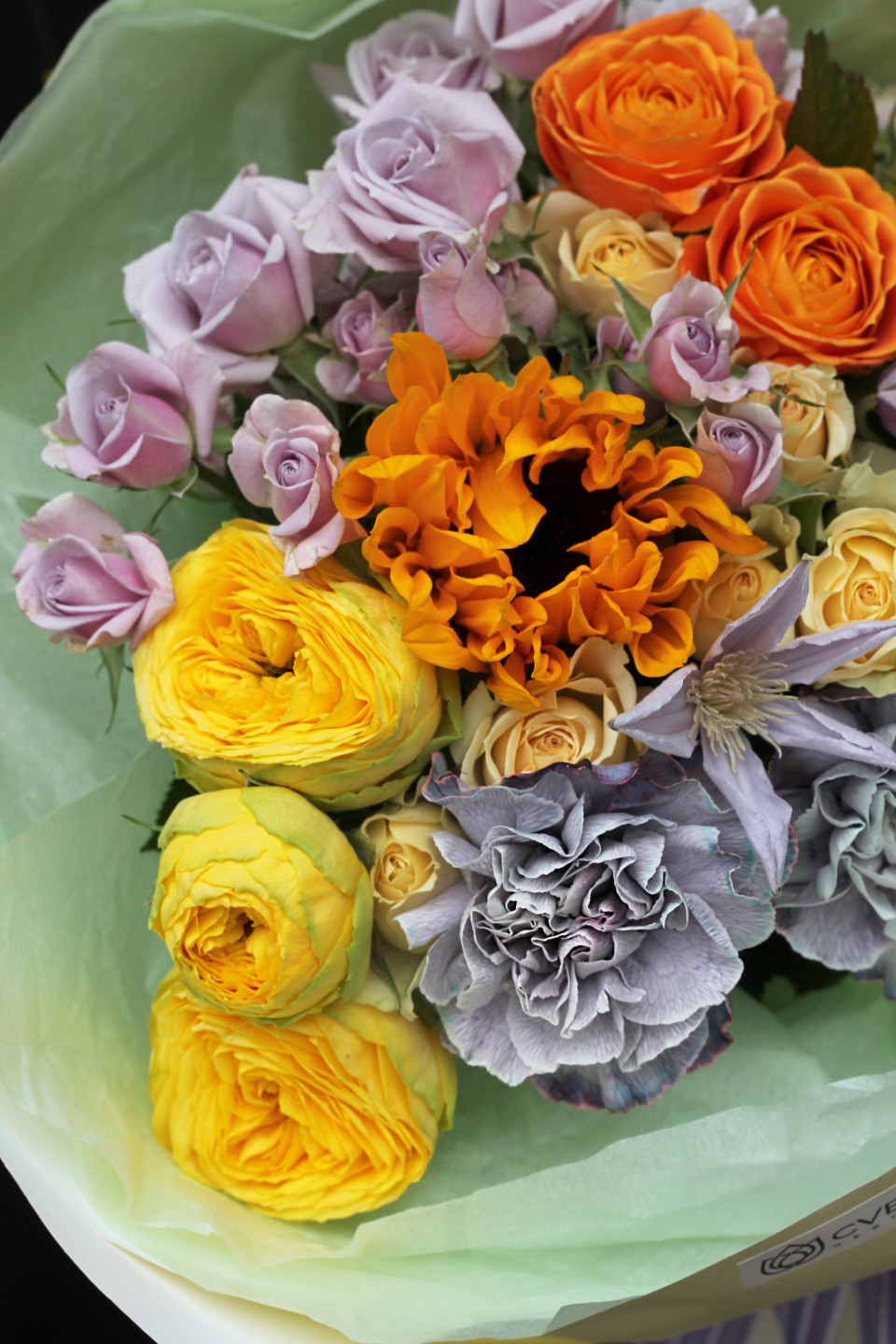 Букет Жизнь - с добавлением зелени