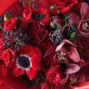 Букет Чувственный Танго - с добавлением зелени - миниатюра 