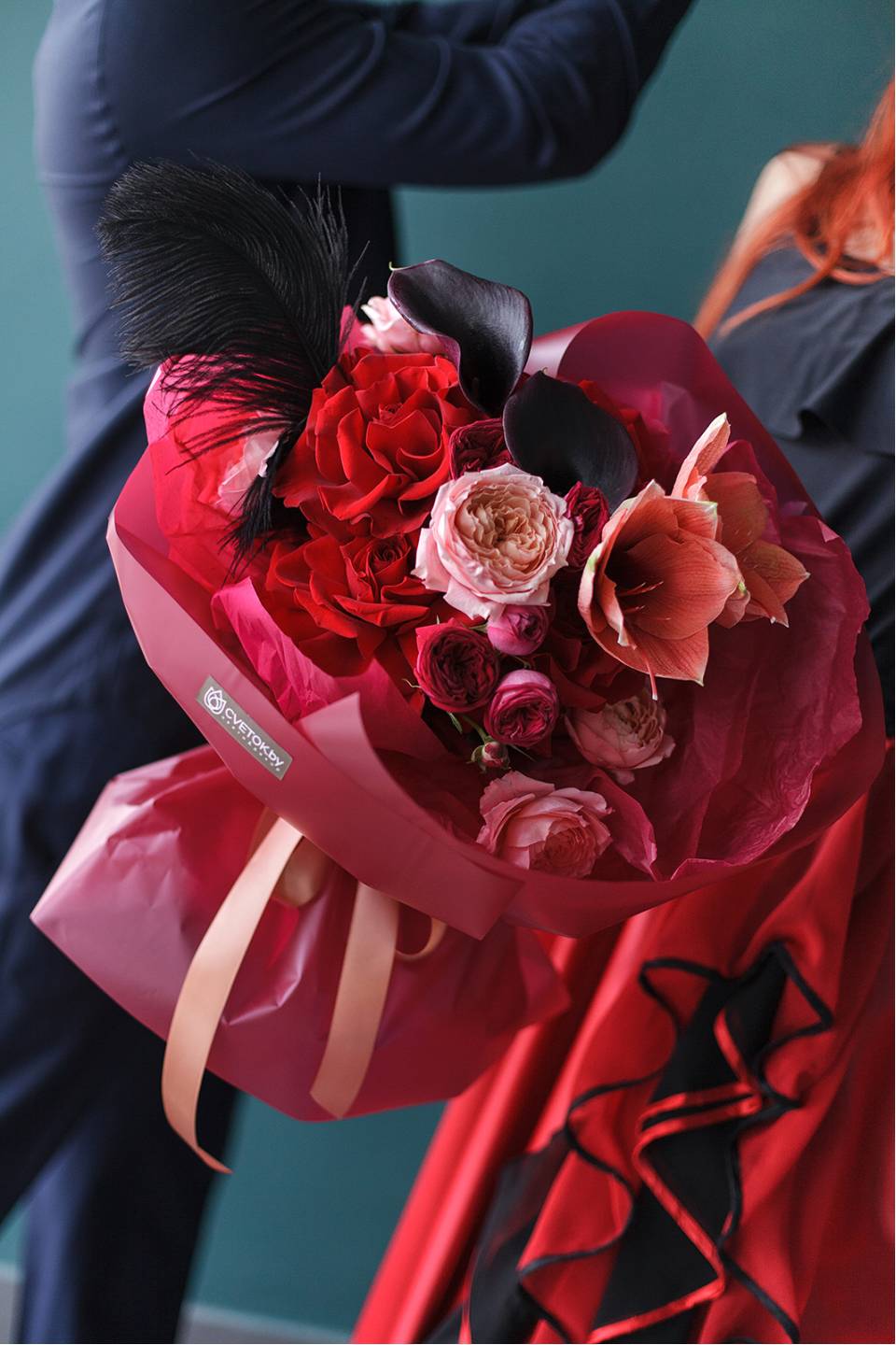 Букет Фламенко - подарочное оформление