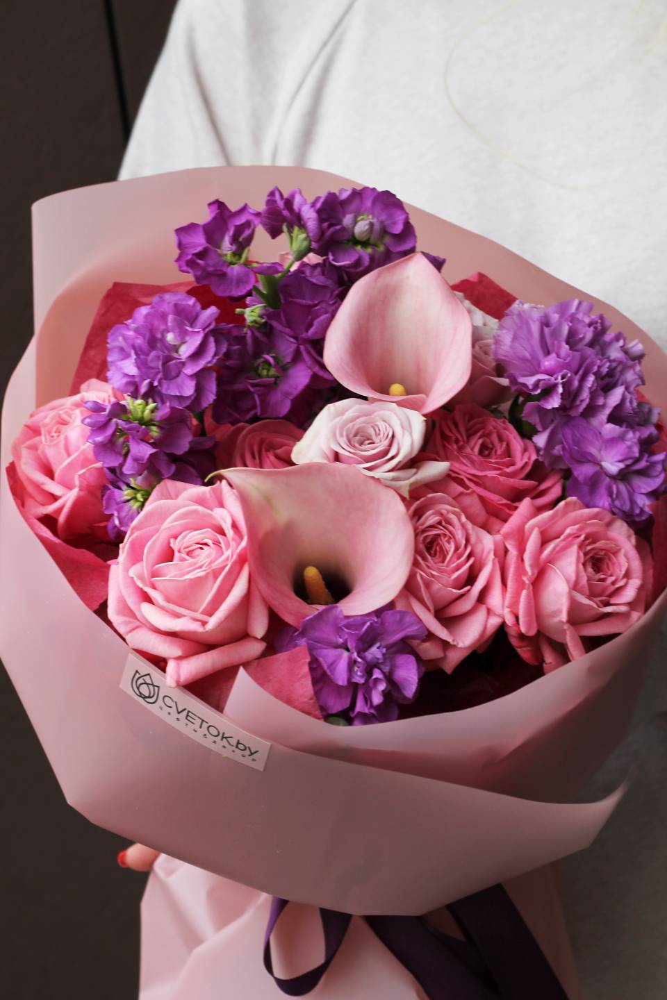 Букет Райдл - с добавлением зелени