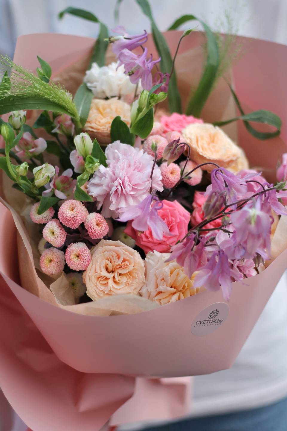 Букет Жожоба - с добавлением зелени