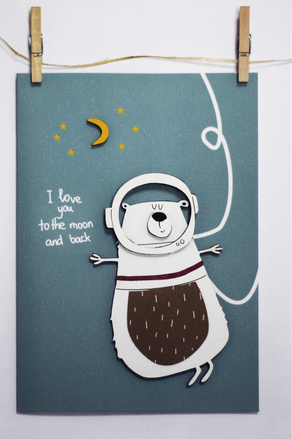 Открытка Моя любовь к Тебе до луны и обратно