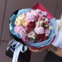 Букет Меркери - с добавлением зелени - миниатюра 