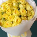 Букет Солнечная Иллиада - с добавлением зелени - миниатюра 