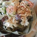 Букет Тепло объятий - с добавлением зелени - миниатюра 