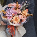 Букет Признательность - с добавлением зелени - миниатюра 