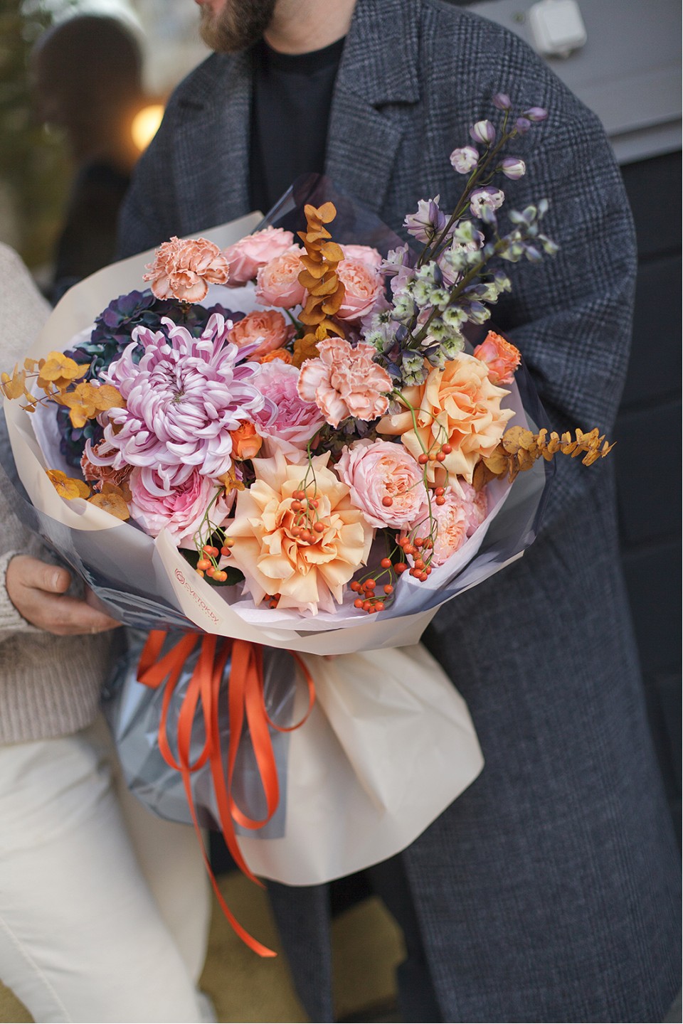 Букет Признательность - с добавлением зелени
