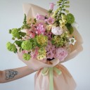 Букет  Церисе - с добавлением зелени - миниатюра 
