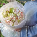 Букет Воздушный Ажур - с добавлением зелени - миниатюра 
