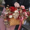 Корзина цветов Удовольствие - для женщины/молодой пары - миниатюра