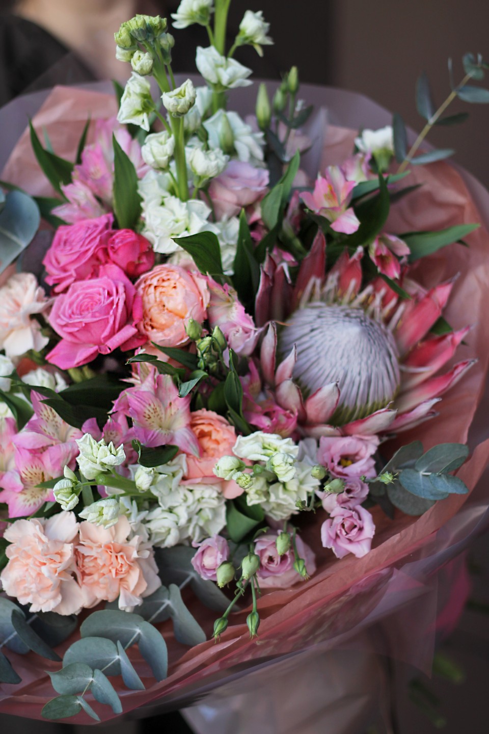 Букет Эдем - с добавлением зелени