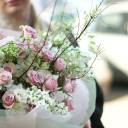 Букет Её дыхание - с добавлением зелени - миниатюра 