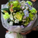 Букет Байбл - с добавлением зелени - миниатюра 