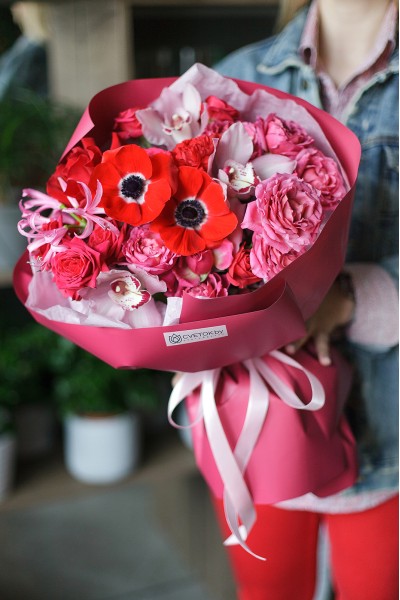 Букет "Горячее Сердце"