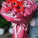 Букет Горячее Сердце - быстрая доставка в Минске - миниатюра