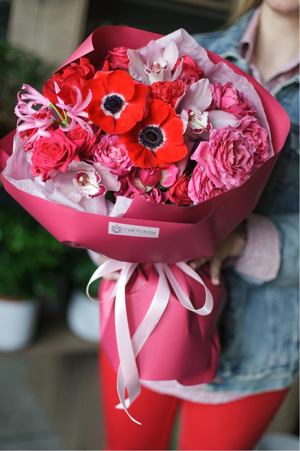 Букет Горячее Сердце - быстрая доставка в Минске