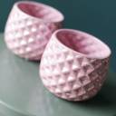 КАШПО POLNIX РОМБ КРУГЛОЕ РОЗОВЫЙ ПЕРЛАМУТР - с добавлением зелени - миниатюра 