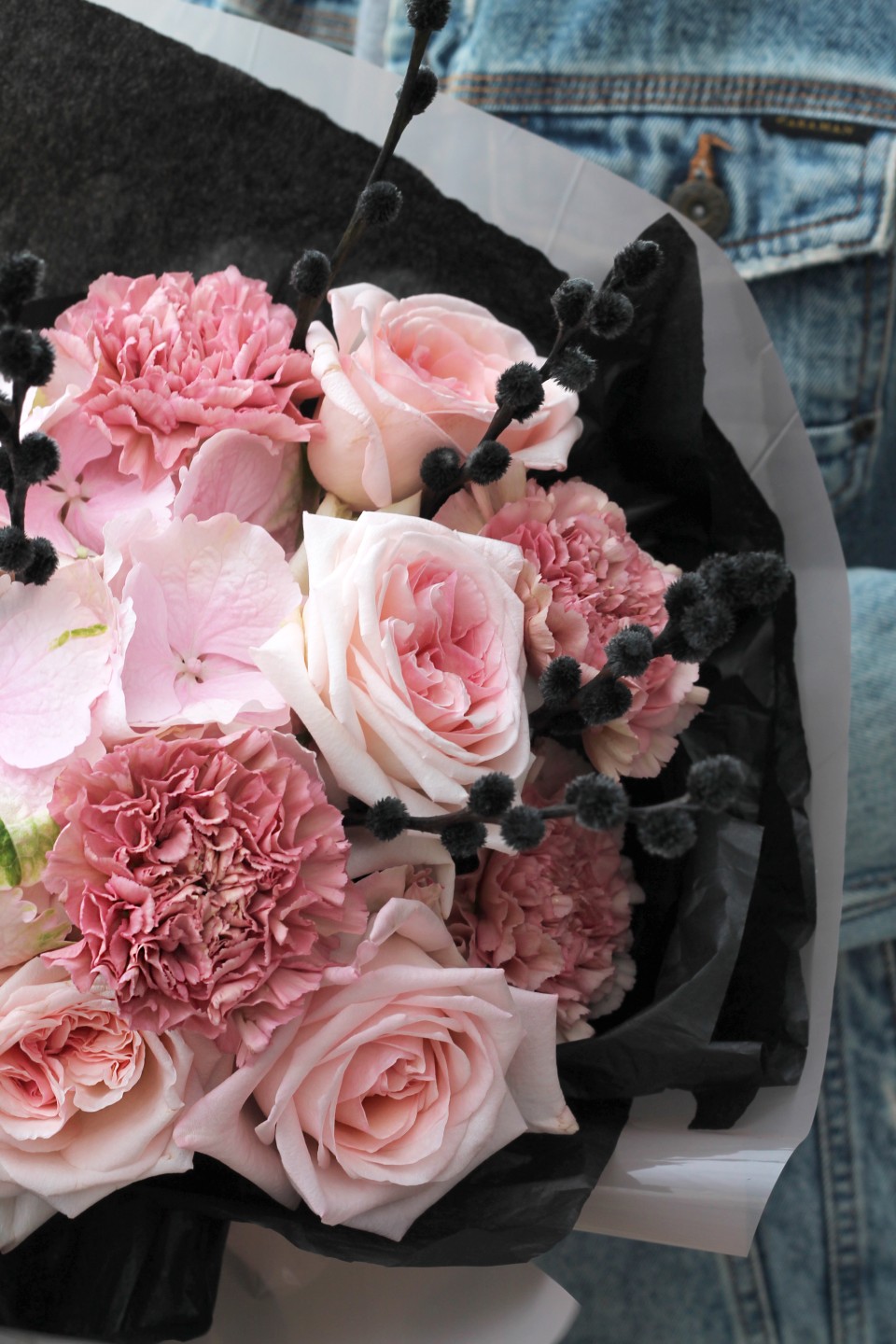 Букет Жаклин - с добавлением зелени