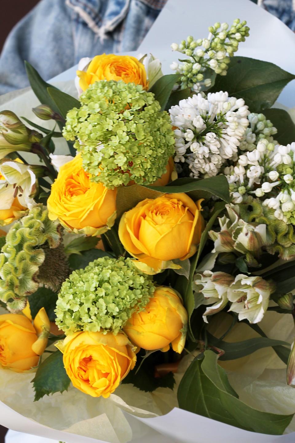 Букет  Желток - с добавлением зелени