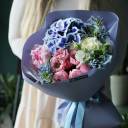 Букет Закат - с добавлением зелени - миниатюра 