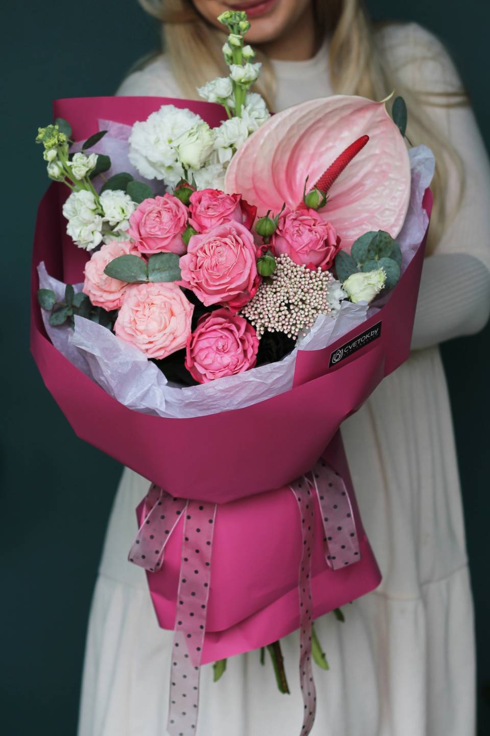 Букет Малиновый звон - с доставкой по Минску