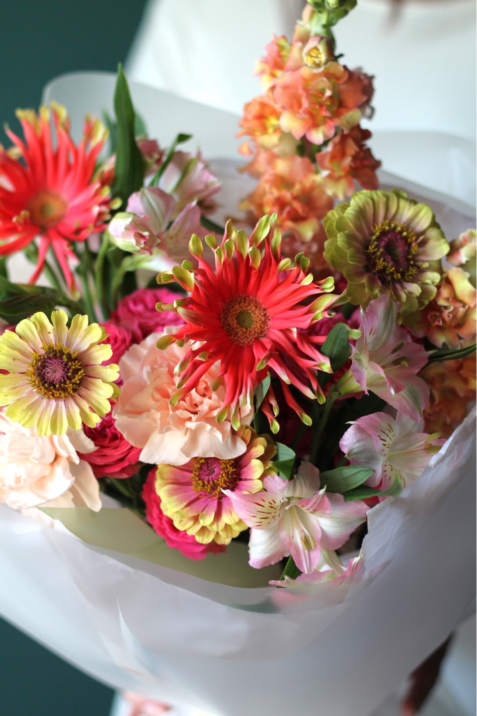 Букет Марионетка - с добавлением зелени