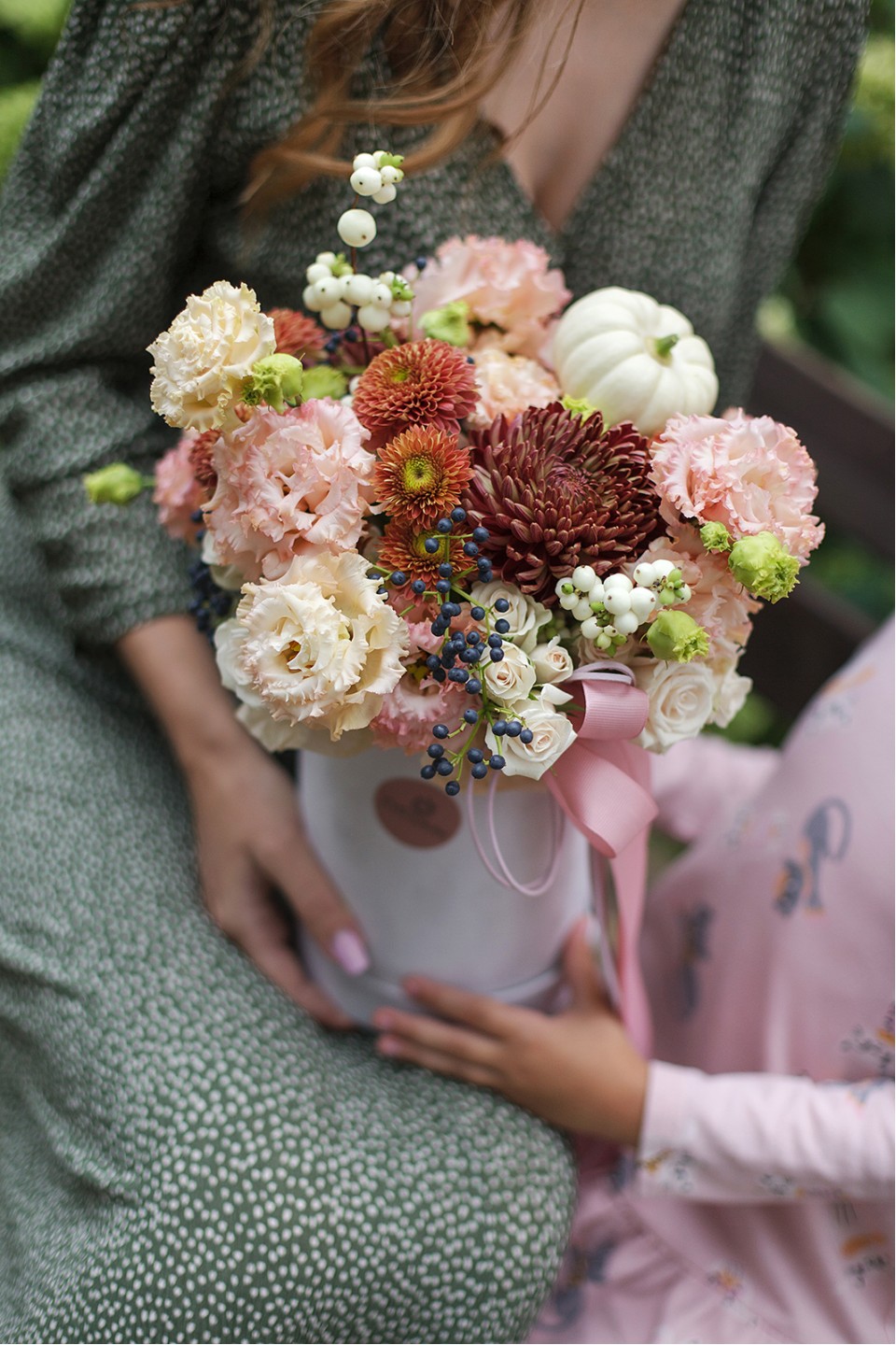 Композиция  Тайны нежности - с добавлением зелени