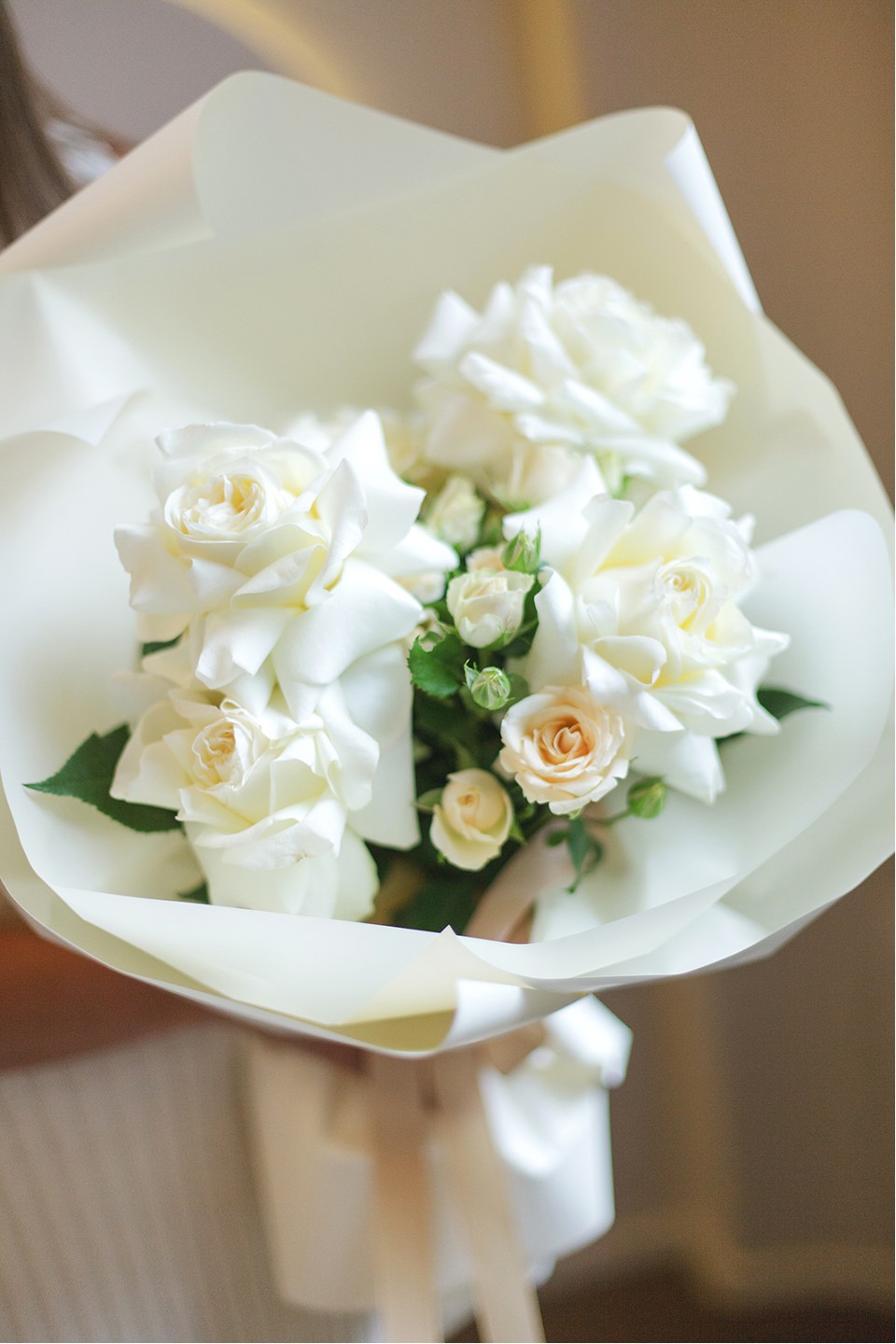 Букет  Мелодия счастья - с добавлением зелени