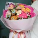 Букет Тёплое лето - с добавлением зелени - миниатюра 