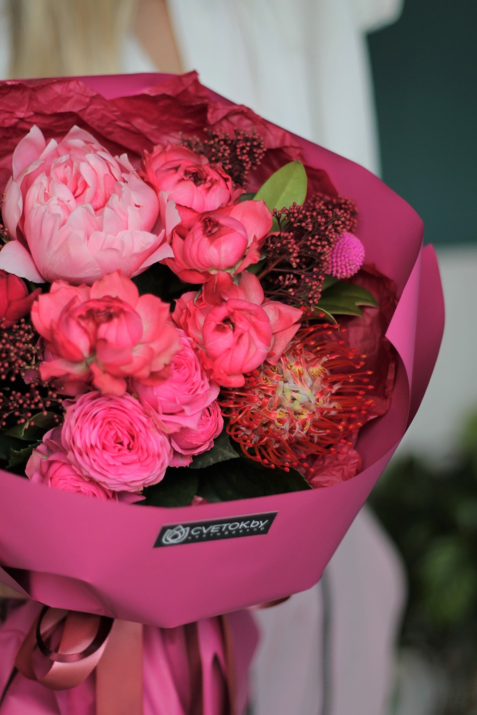 Букет Спелая вишня - с доставкой по Минску