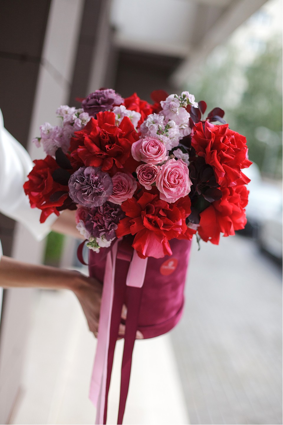 Коробка Яркие мгновения - с добавлением зелени