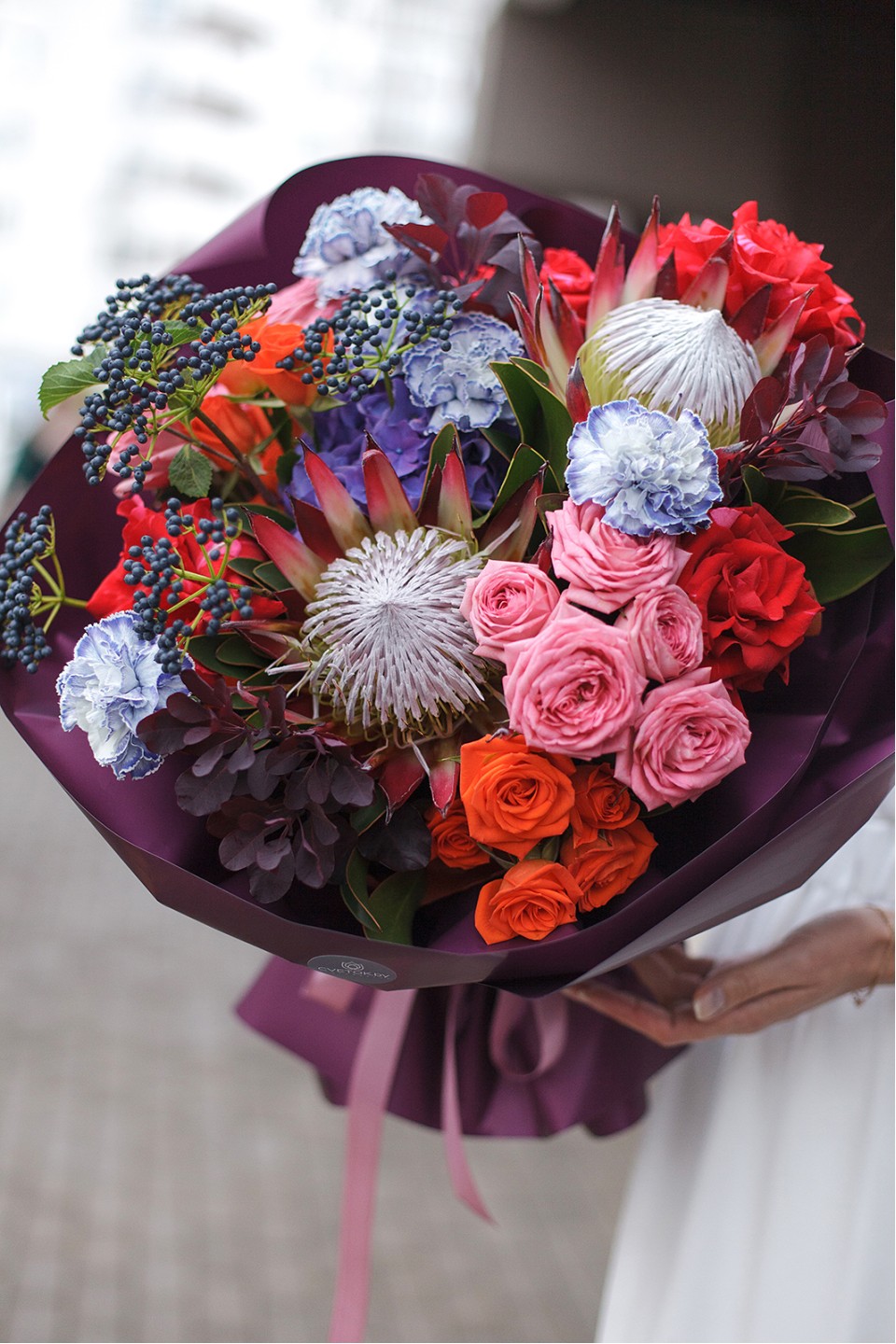 Букет Огни любви - с доставкой по Минску