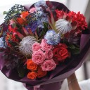 Букет Огни любви - подарочное оформление - миниатюра