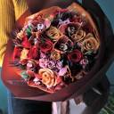 Букет из роз и орхидеи Клубника в шоколаде - миниатюра